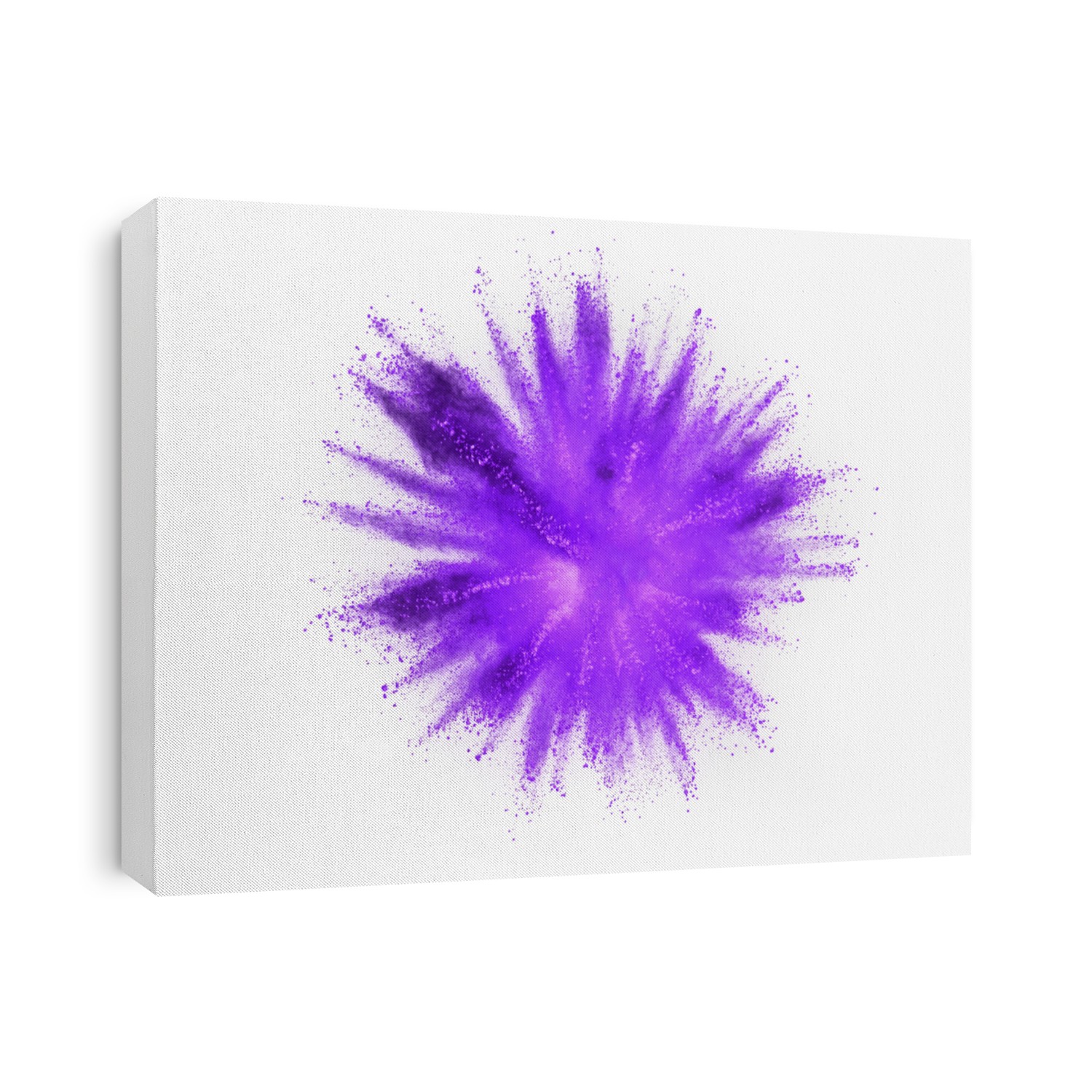 Colored powder explosion isolated on white background.